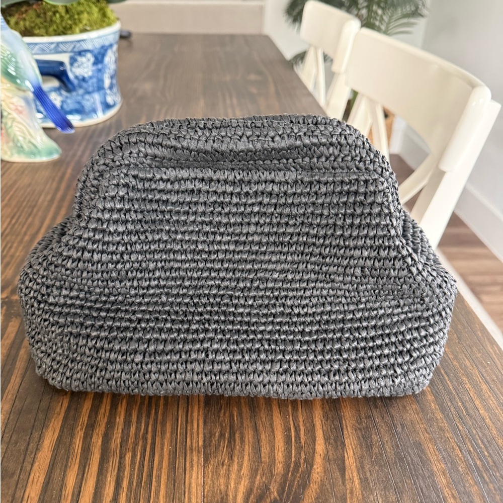 COS Gray Woven Clutch